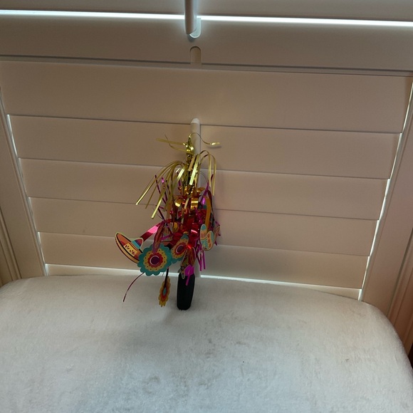 Festive Gold and Pink Holiday Decor Bouquet - Picture 2 of 4